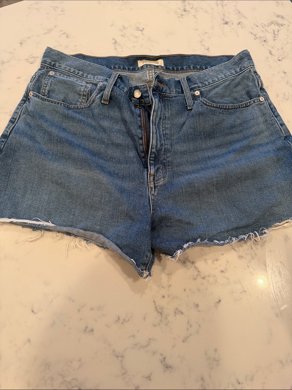Madewell The Momjean Short Denim Cutoff Shorts Size 33